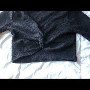 Black long sleeve going out top.